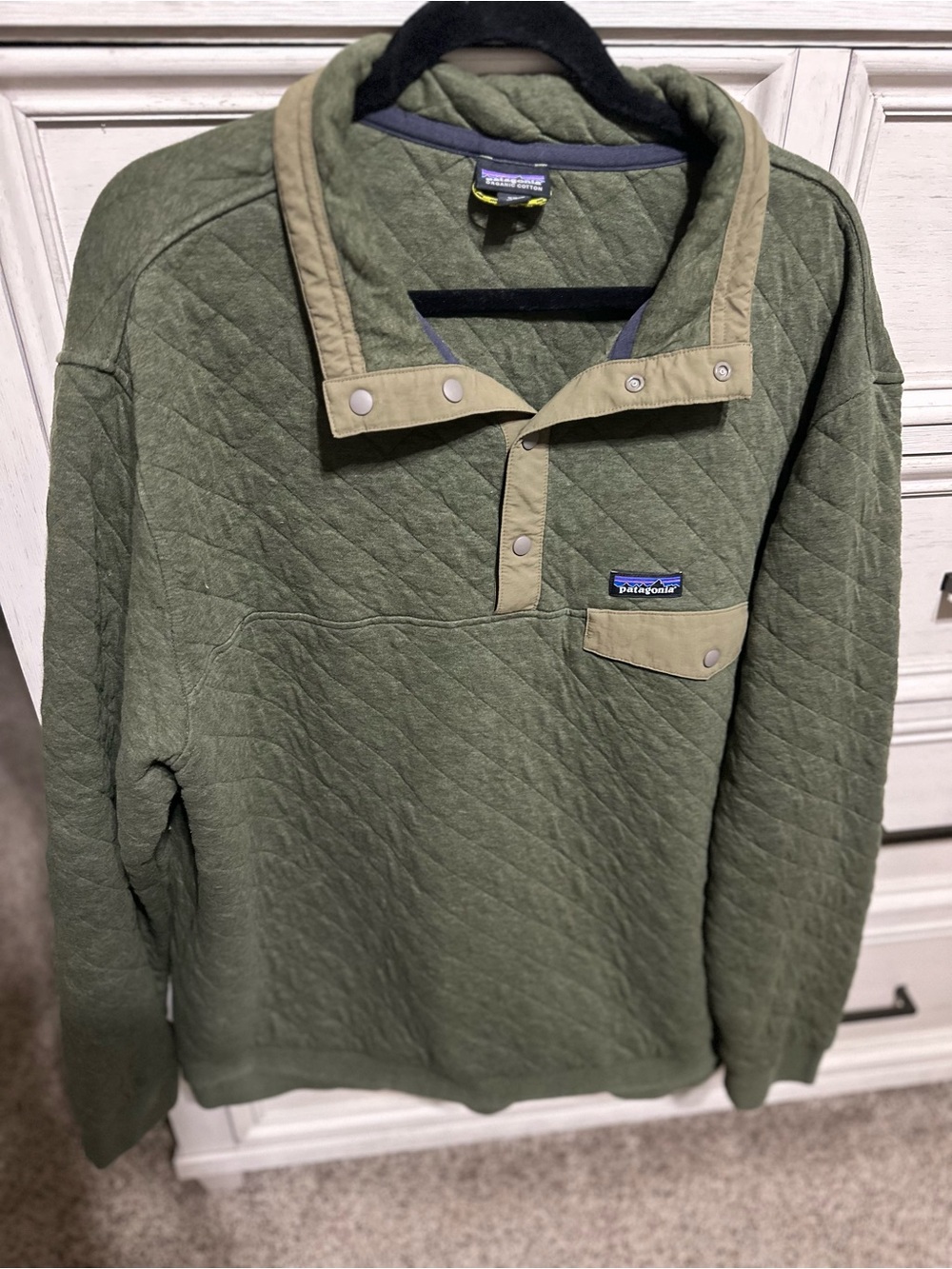 Patagonia Men’s Quilted Pullover - Olive